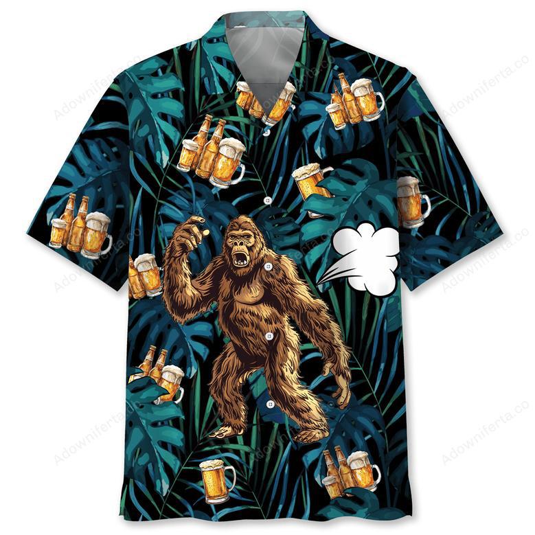 Bigfoot I Fart Because It's The Only Gas I Can Afford Hawaiian Shirt