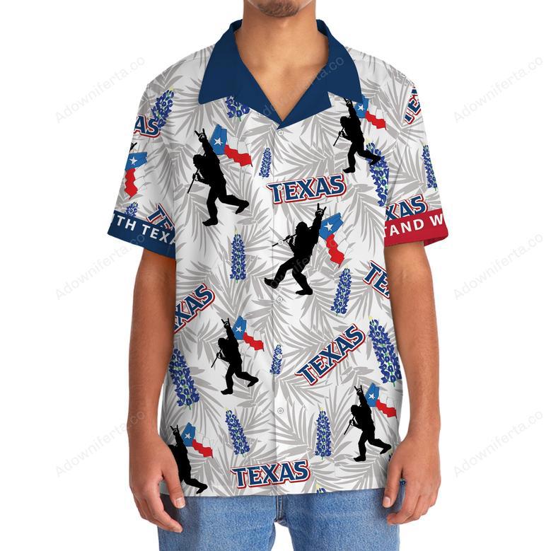 Bigfoot I Stand With Texas Hawaiian Shirt