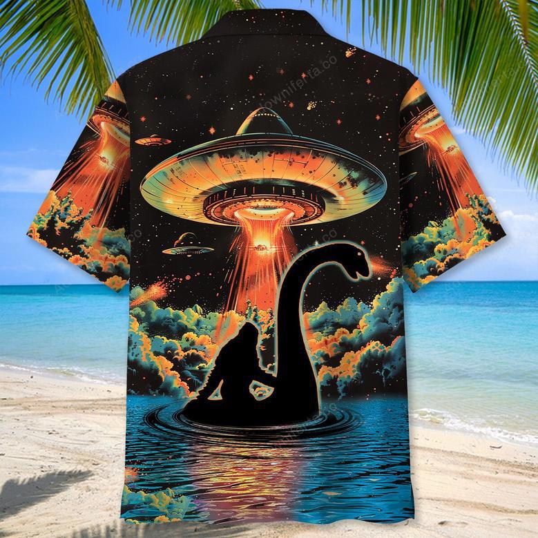 Bigfoot Nessie UFO Hawaiian Shirt