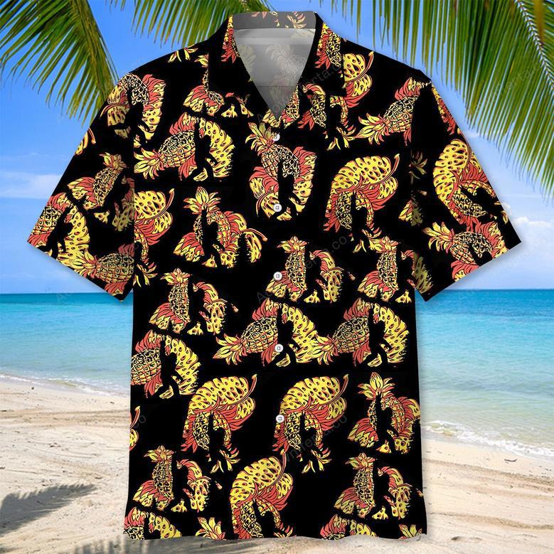 Bigfoot Pineapple Hawaiian Shirt Men