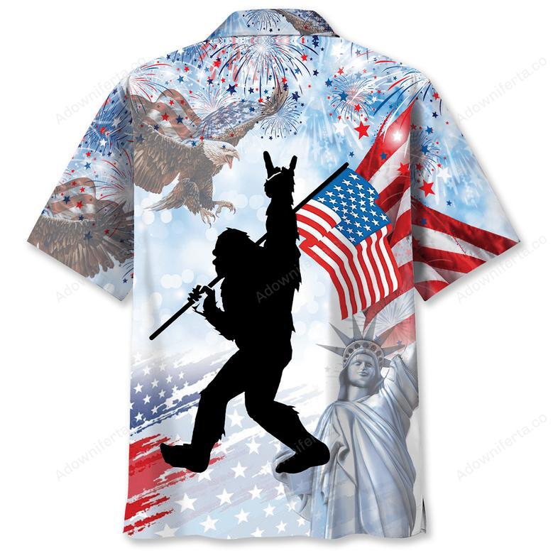 Bigfoot USA Hawaiian Shirt