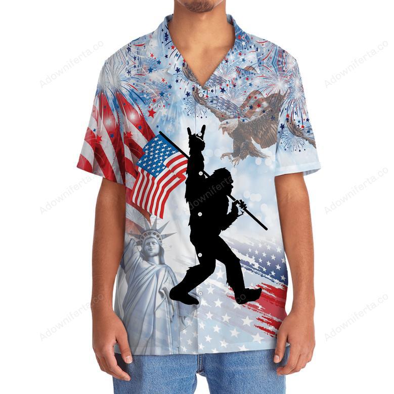 Bigfoot USA Hawaiian Shirt