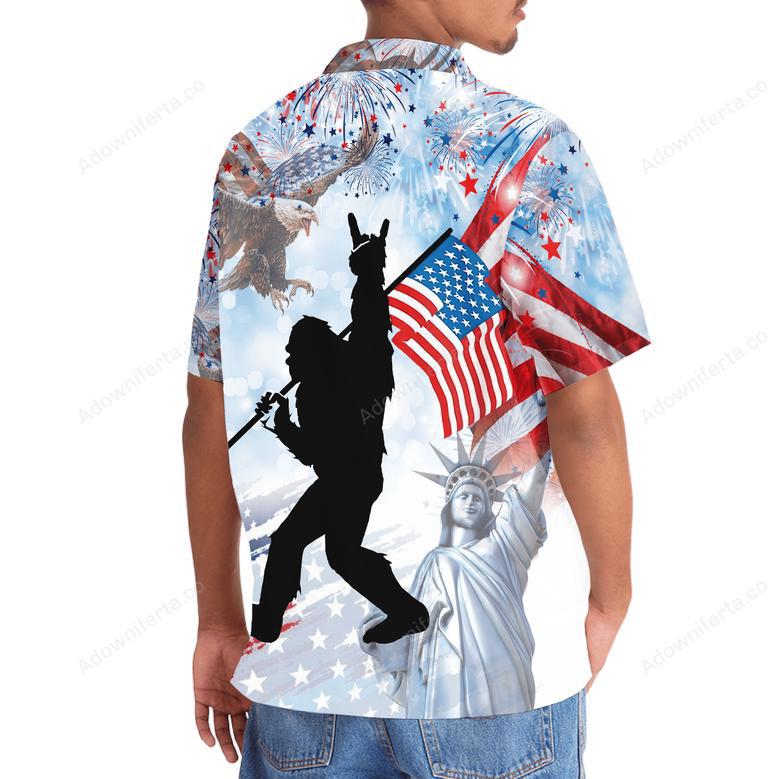 Bigfoot USA Hawaiian Shirt