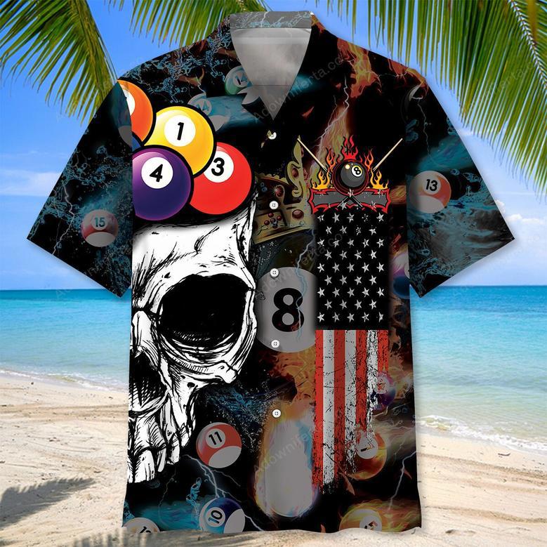 Billiard Skull Hawaiian Shirt