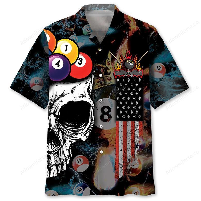 Billiard Skull Hawaiian Shirt