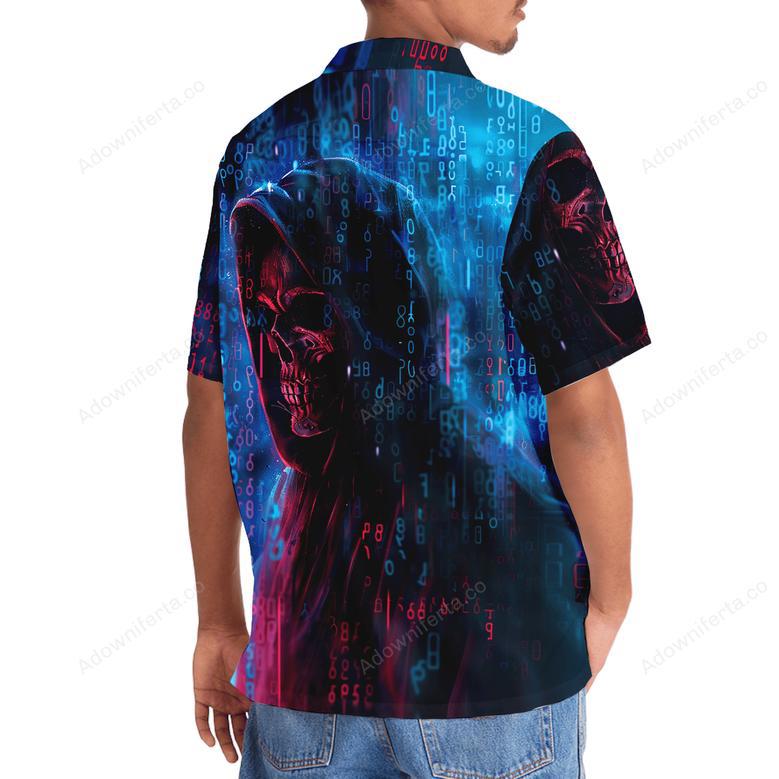 Binary Skull Hawaiian Shirt