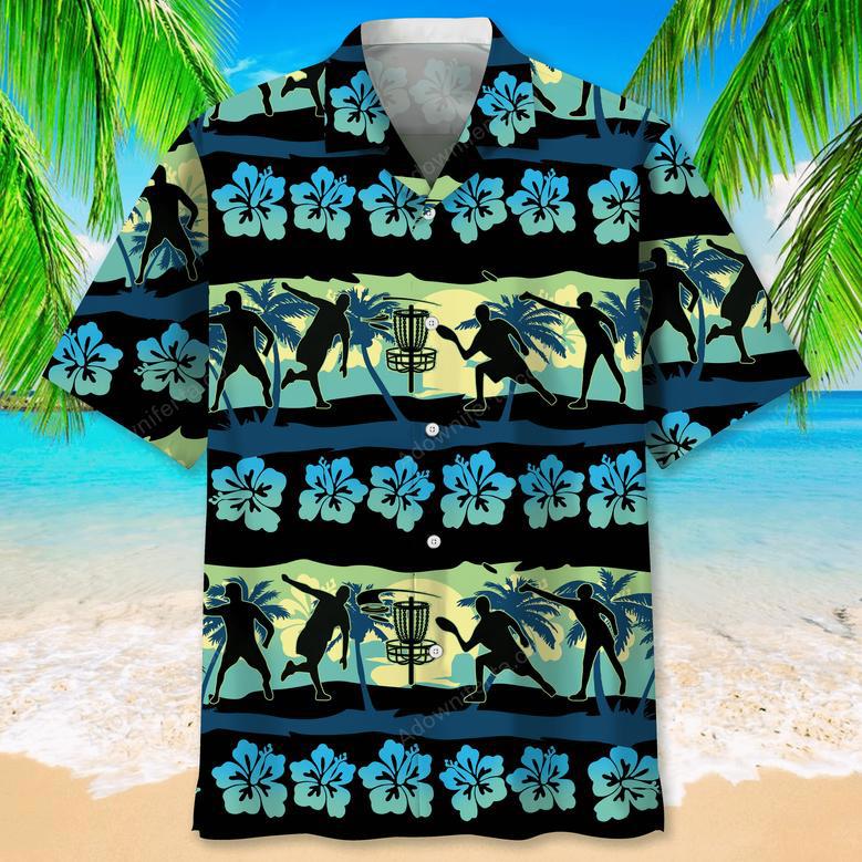 Blue Disc Golf Vintage Hawaiian Shirt