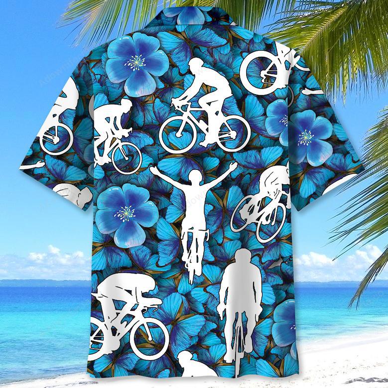 Blue Light Cycling Hawaiian Shirt