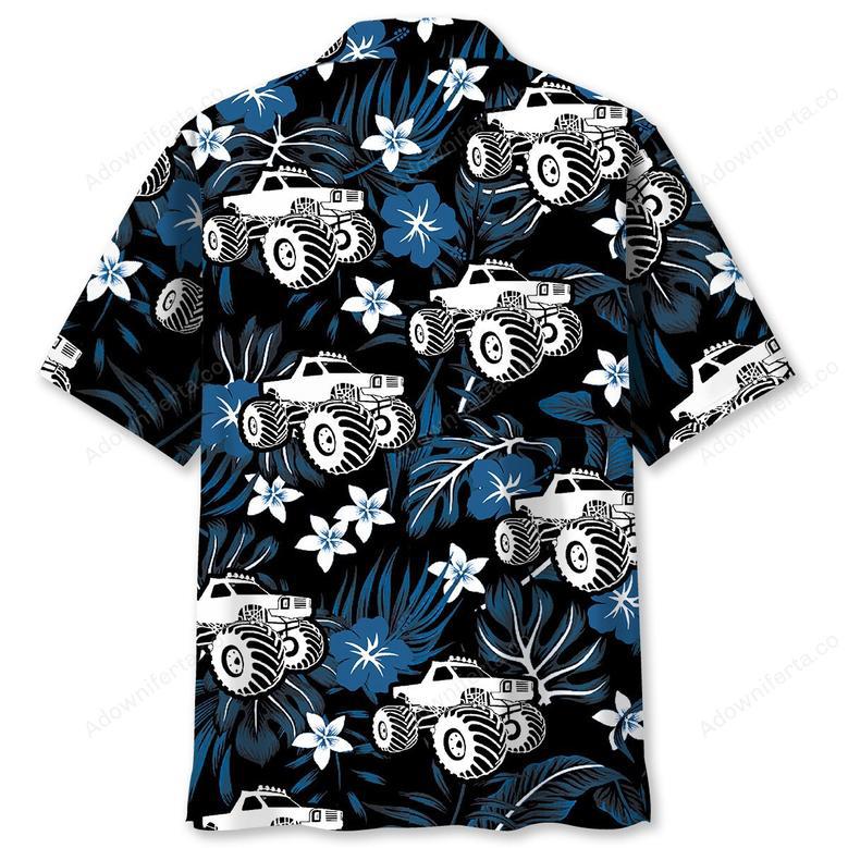 Blue Monster Truck Hawaiian Shirt