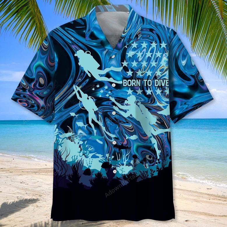 Born To Dive Hawaiian Shirt