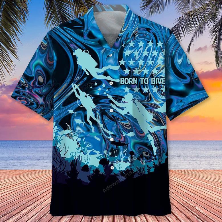 Born To Dive Hawaiian Shirt