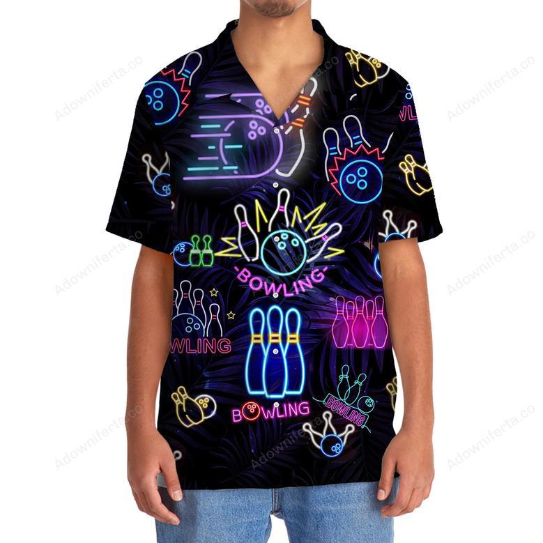 Bowling Neon Hawaiian Shirt