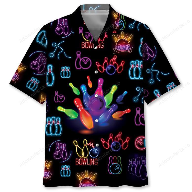 Bowling Neon Hawaiian Shirt