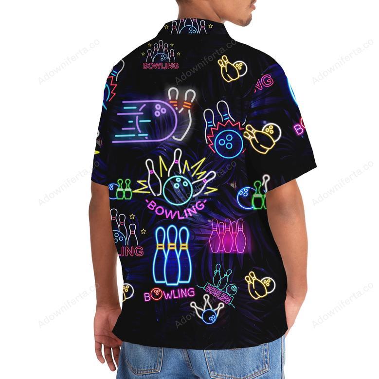 Bowling Neon Hawaiian Shirt