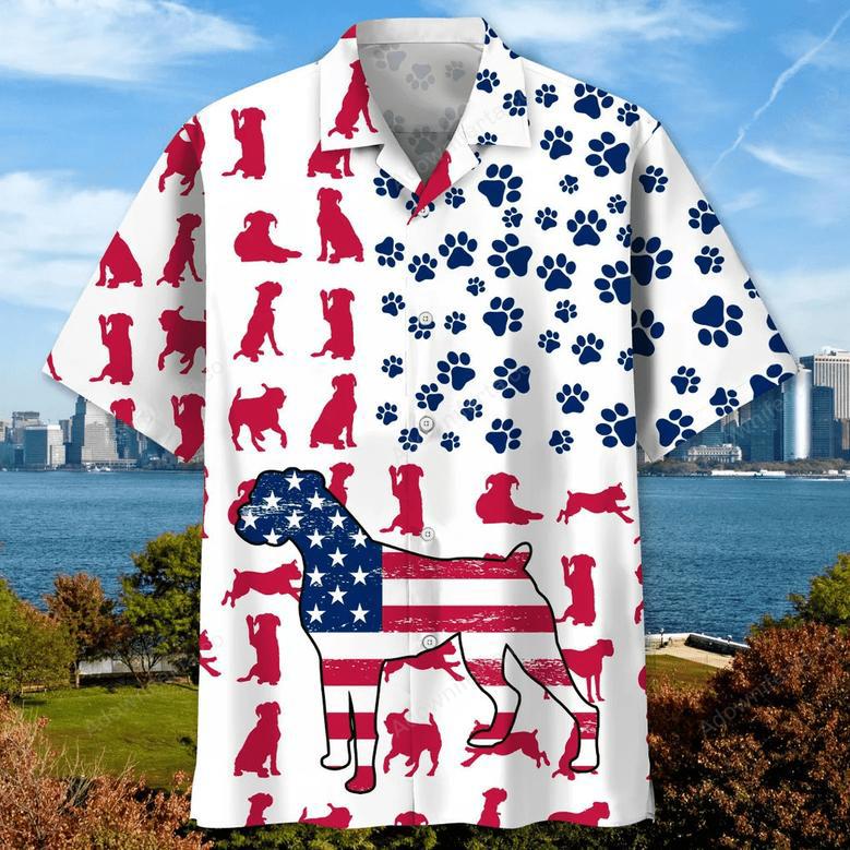 Boxer Usa Hawaiian Shirt