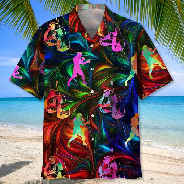 boxing color hawaiian shirt