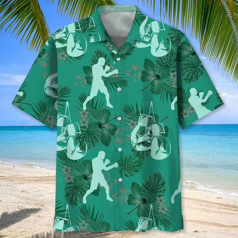 Boxing Kelly Green Hawaiian Shirt