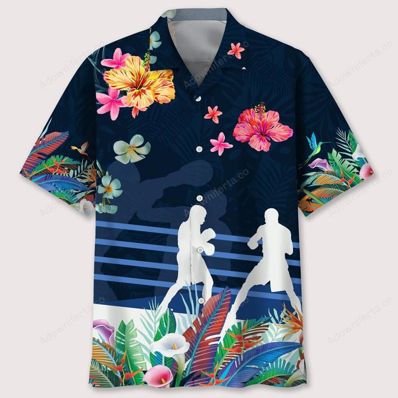 boxing love tropical hawaiian shirt