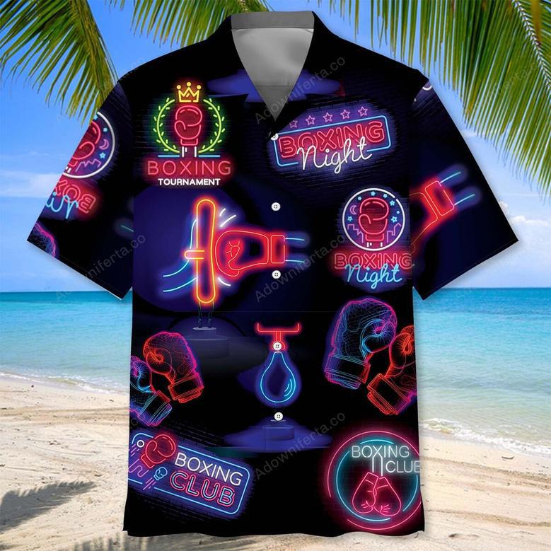 Boxing Neon Sign Hawaiian Shirt