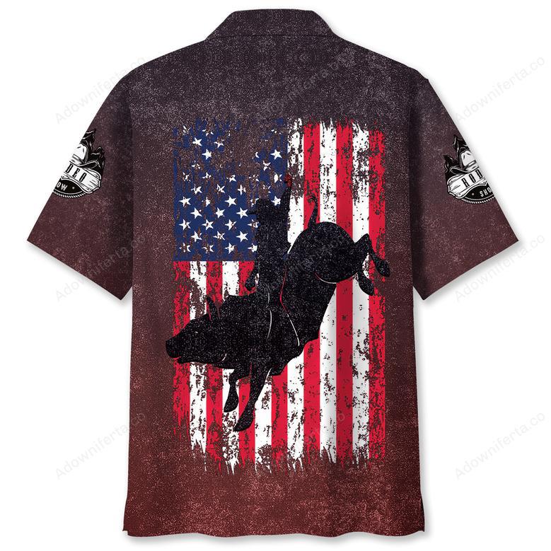 Bull Riding Usa Hawaiian Shirt