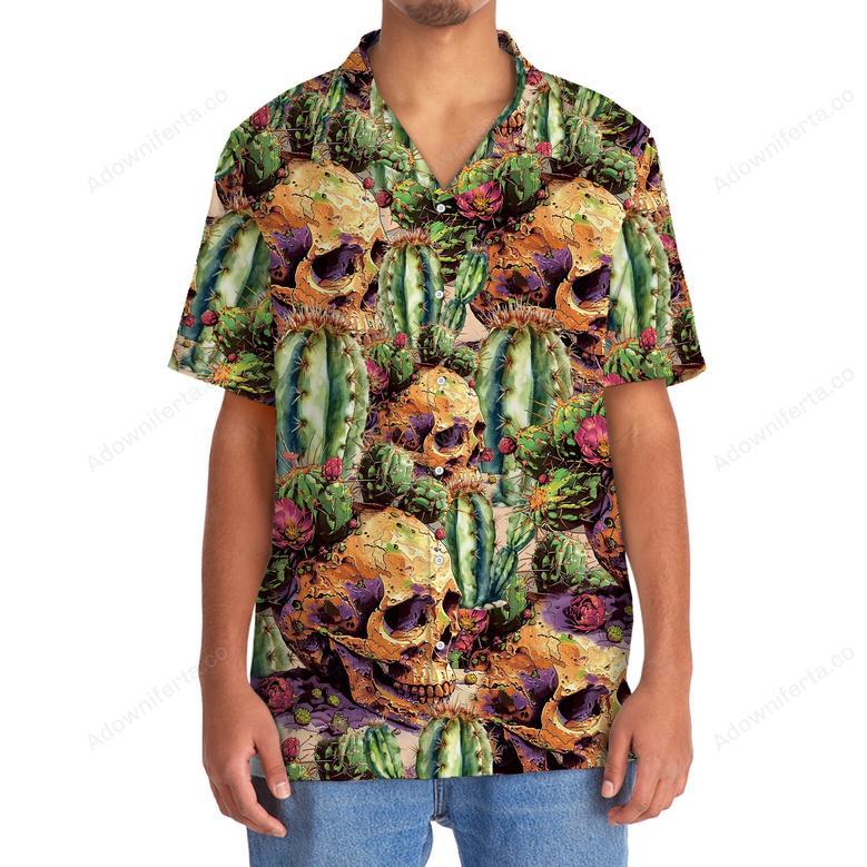 Cactus Skull Vintage Hawaiian Shirt