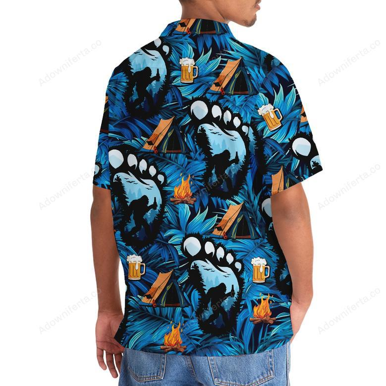 Camping Bigfoot Beer Hawaiian Shirt