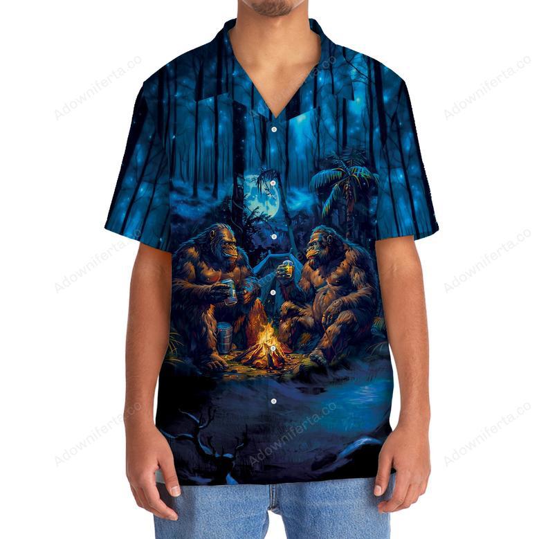 Camping Bigfoot Crazy Friend Hawaiian Shirt