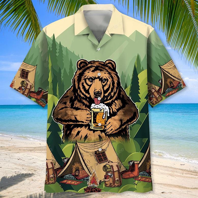 Camping Vintage Bear Hawaiian Shirt