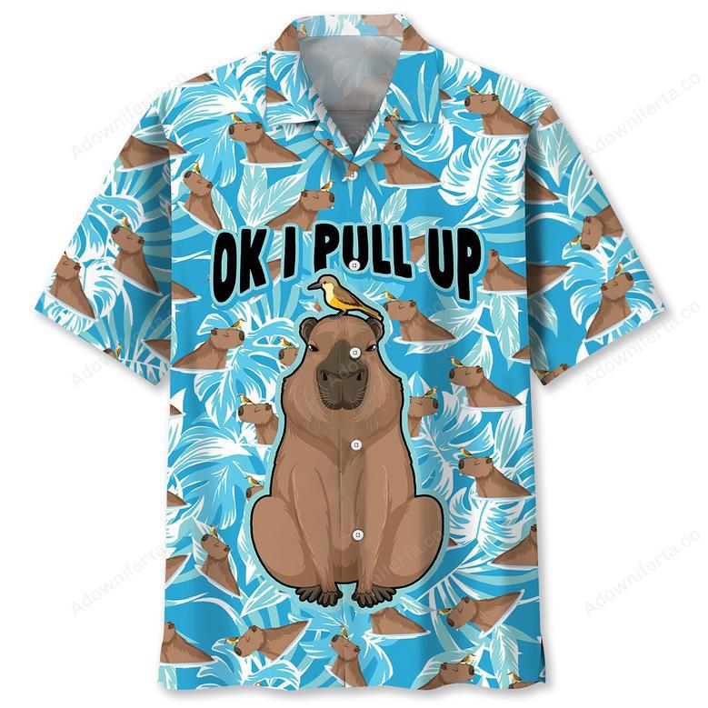 Capybara Pull Up Hawaiian Shirt