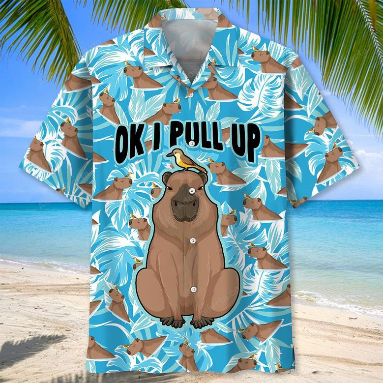 Capybara Pull Up Hawaiian Shirt