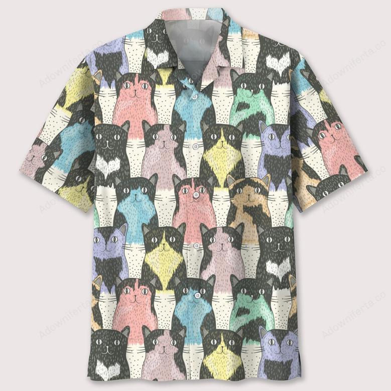 cats cute hawaiian shirt