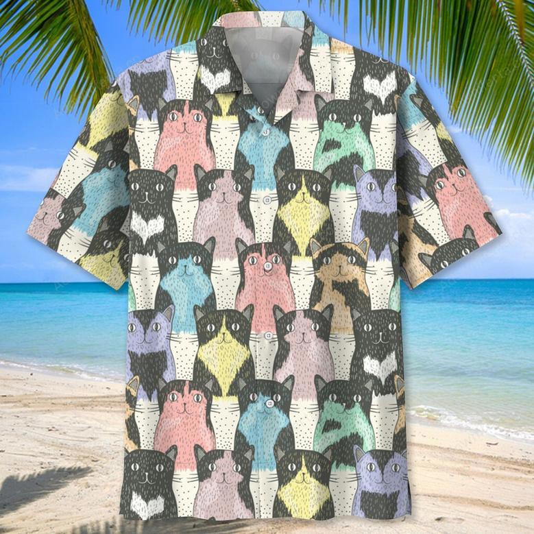 cats cute hawaiian shirt