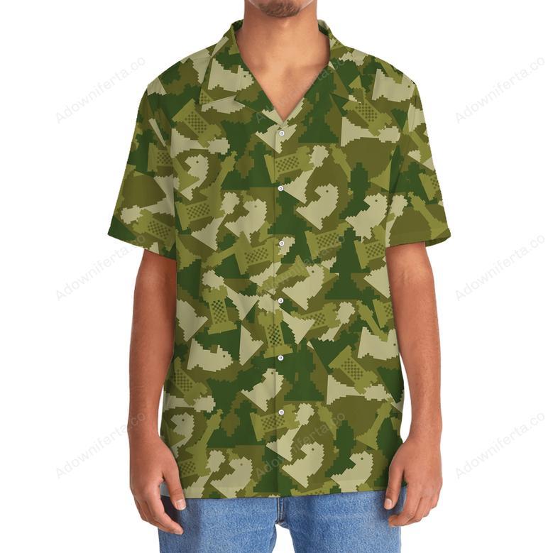 Chess Camo Hawaiian Shirt