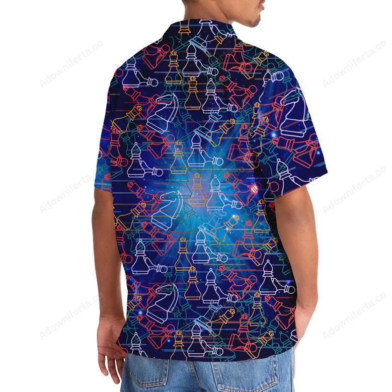 Chess Space Color Hawaiian Shirt