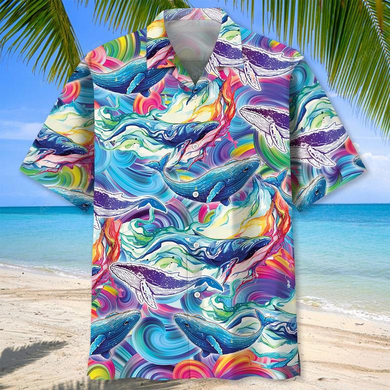 Colorful Whale Hawaiian Shirt