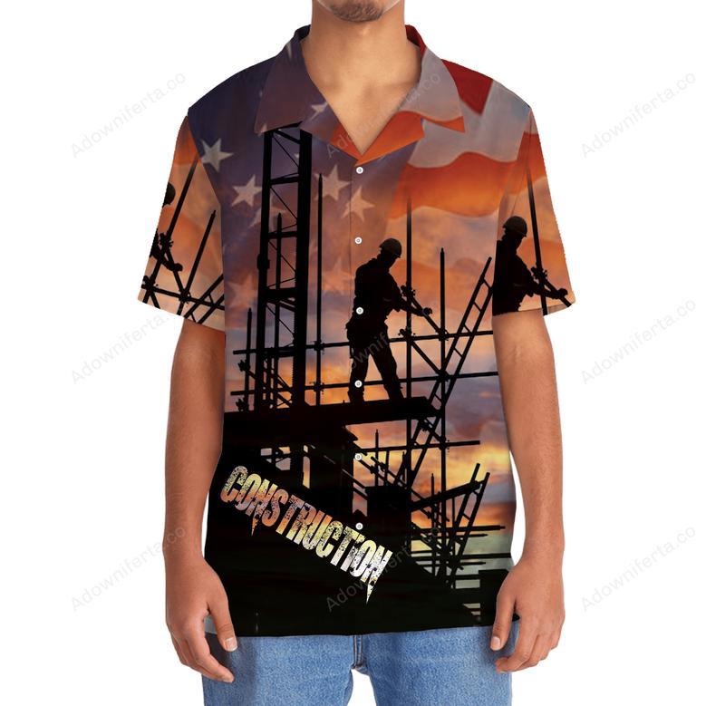 Construction Worker Of July Proud Hawaiian Shirt