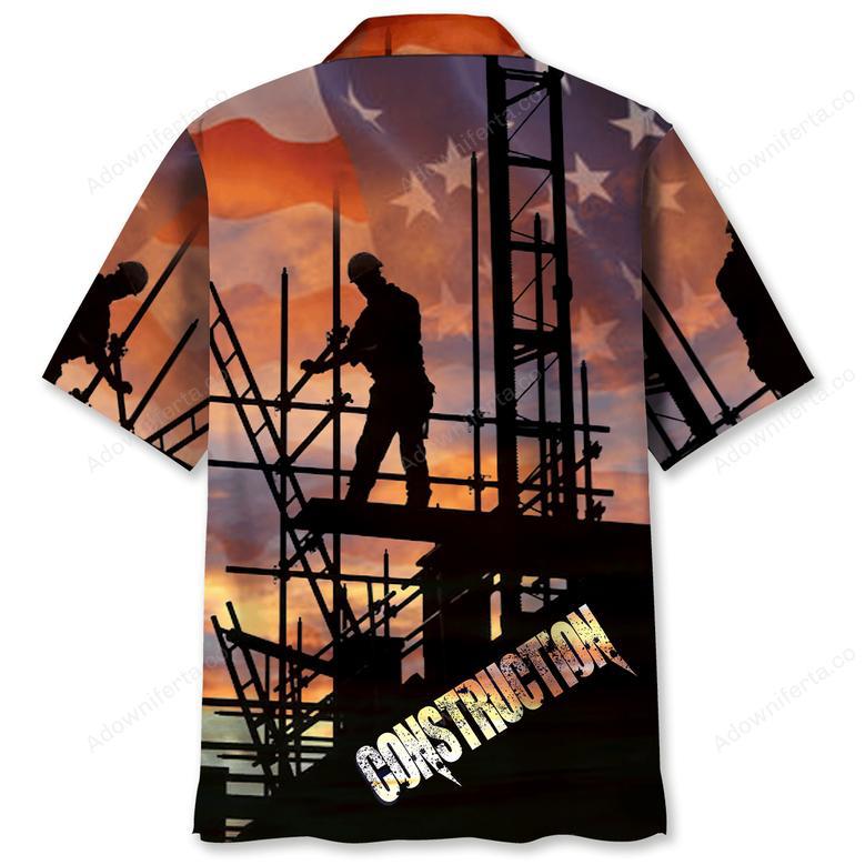 Construction Worker Of July Proud Hawaiian Shirt