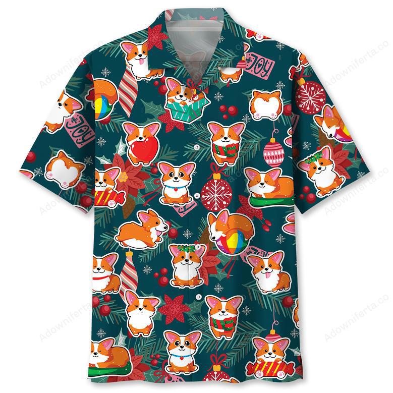 Corgi Christmas Hawaiian Shirt