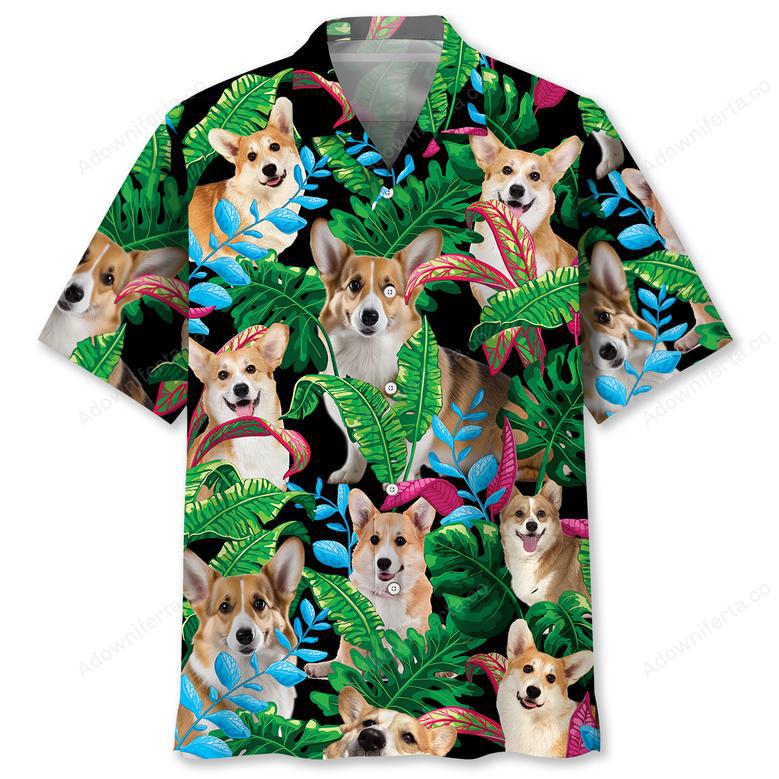 Corgi Tropical Hawaiian Shirt