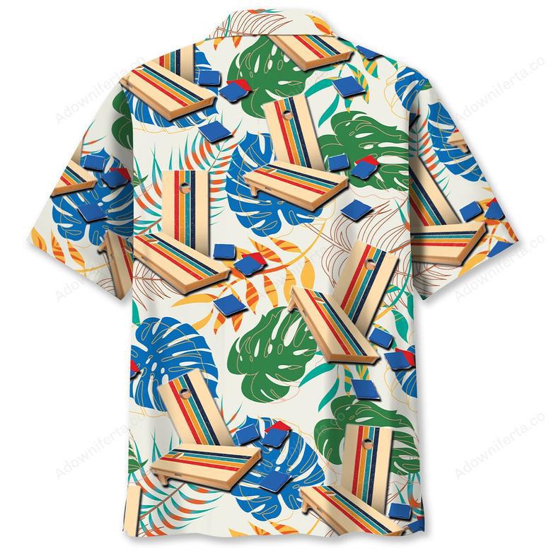 Cornhole Retro Tropical Hawaiian Shirt