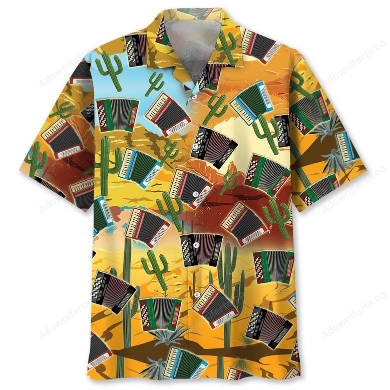 Country Cactus Accordion Hawaiian Shirt