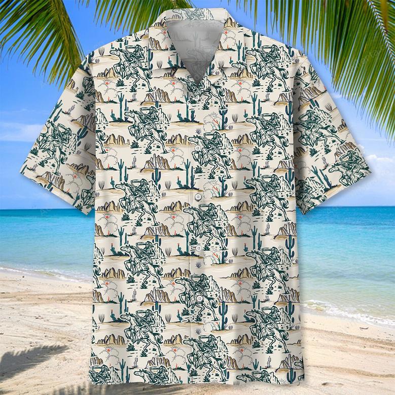 Cowboy Skull Hawaiian Shirt