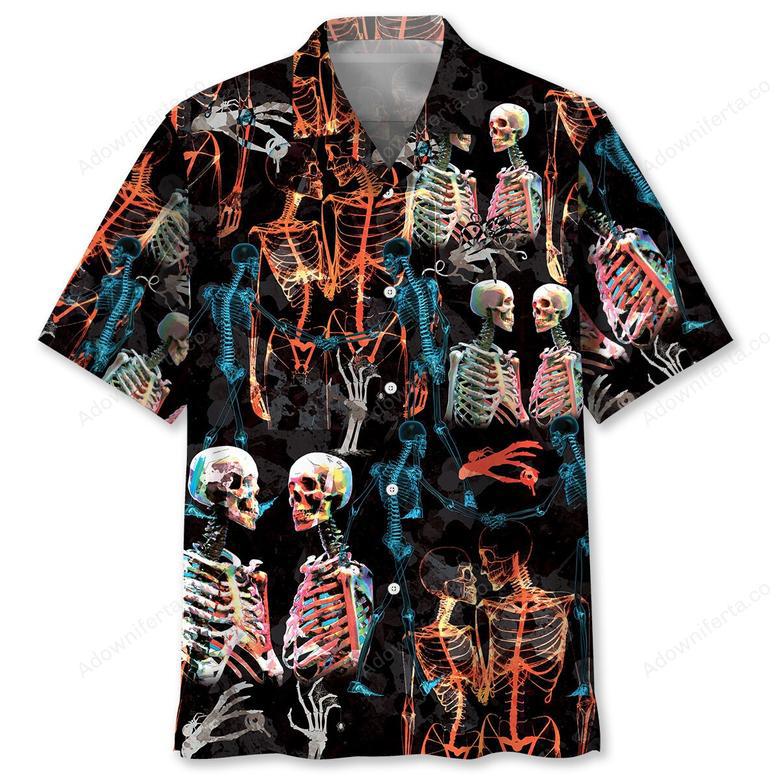 Creepy Skeleton Halloween Hawaiian Shirt