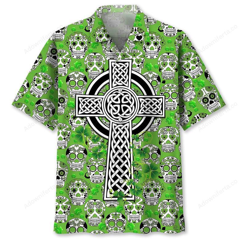 Cross Skull Irish St.Patrick Day Hawaiian Shirt