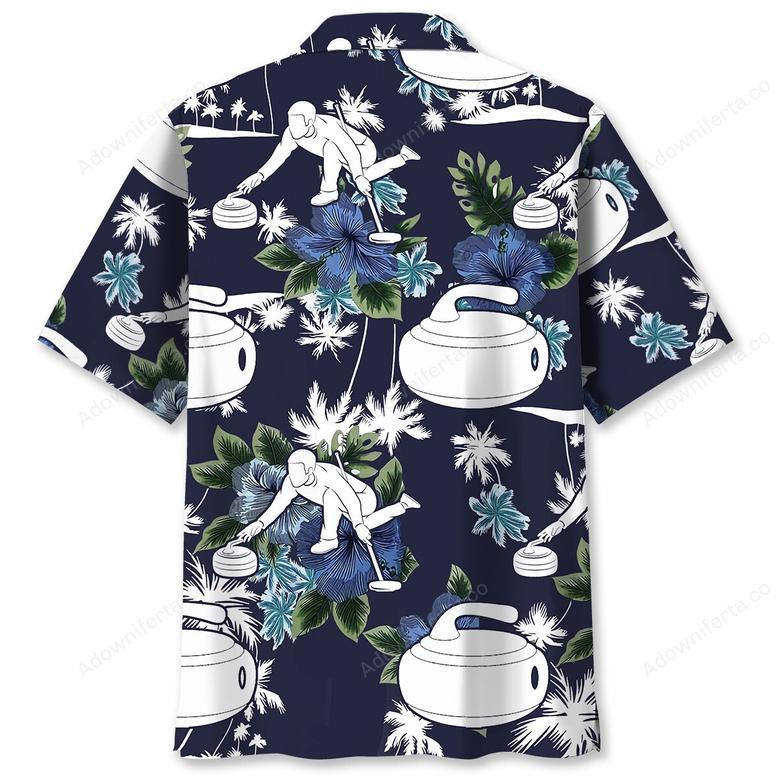 Curling Blue Nature Hawaiian Shirt