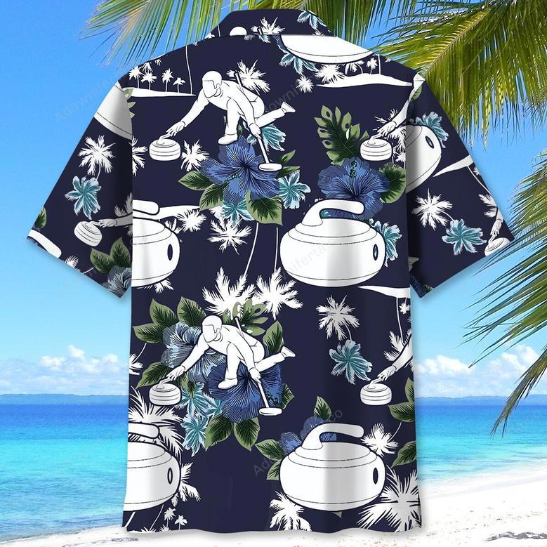 Curling Blue Nature Hawaiian Shirt