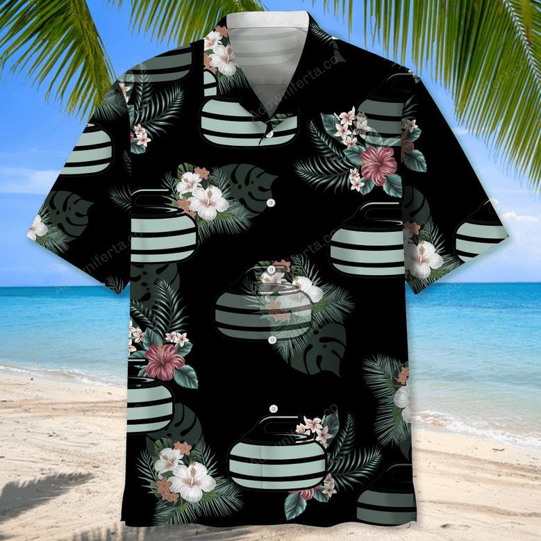 Curling Hawaiian Tropical Hawaiian Shirt