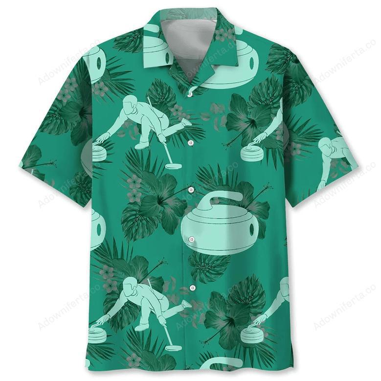 Curling Kelly Green Hawaiian Shirt