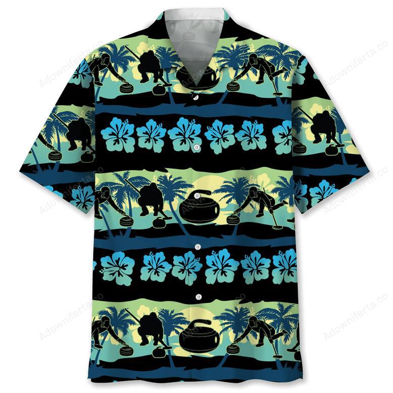 Curling Nature Beach hawaiian shirt