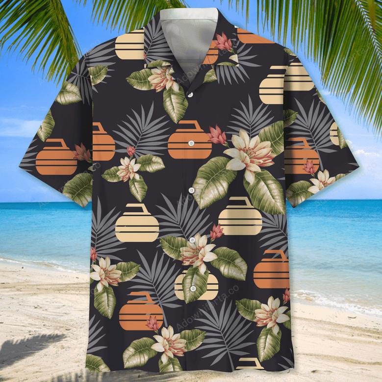 Curling Tropical Hawaiian Shirt